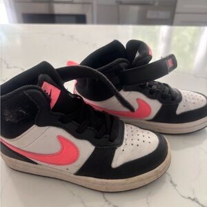 Nike Court Borough Mid 2 Sneaker - Kids - Pink and Black